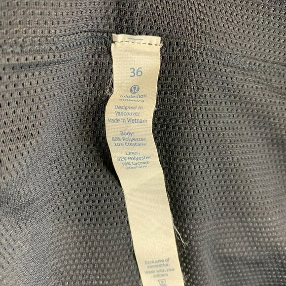 Lululemon Men Swim Trunks 36 Blue White Spotted El Current Board Shorts Lined 8" - Picture 5 of 12